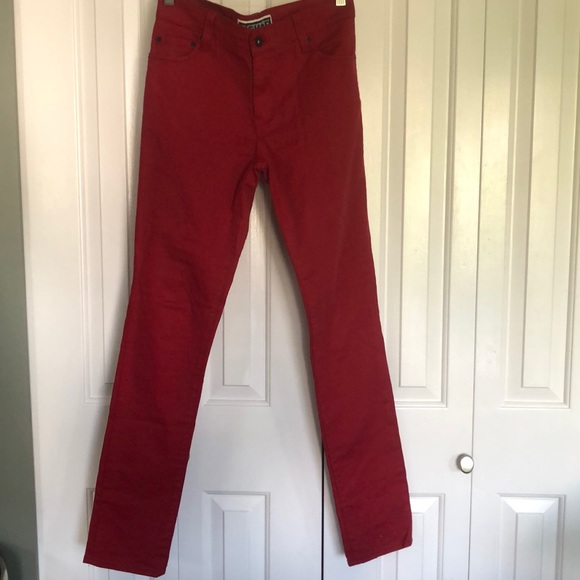 Men’s red super skinny jeans - Picture 1 of 4